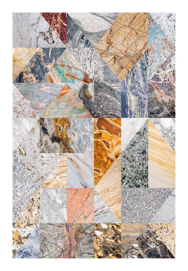 Abstract marble collage